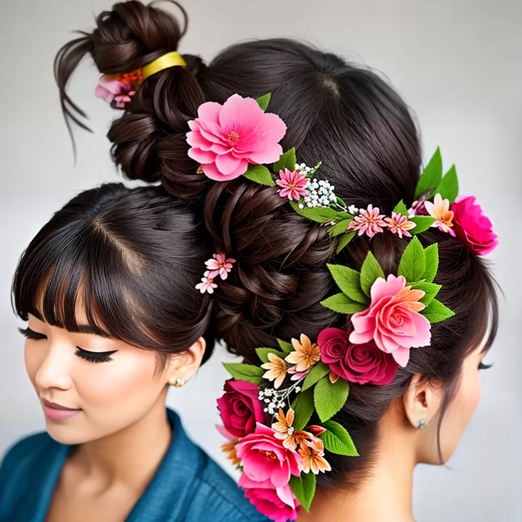 COMO fazer um arranjo de flores de tecido para o cabelo 2