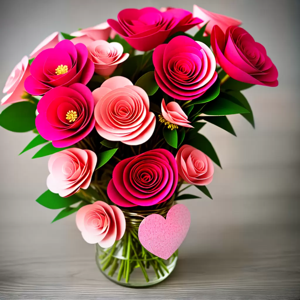 DIY: Como fazer FLORES de papel para o Dia de São Valentim 8