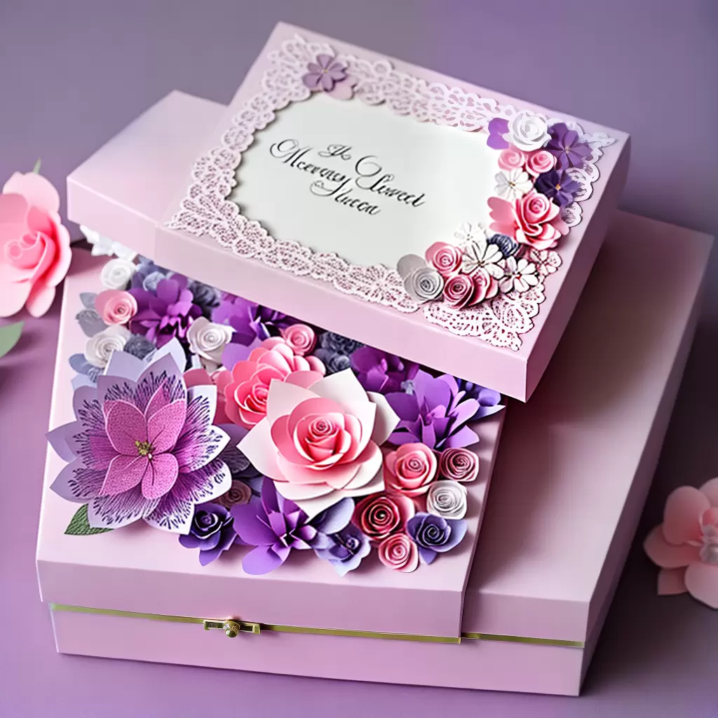 Como FAZER uma caixa de presente com flores de papel 3 Como FAZER uma caixa de presente com flores de papel 2