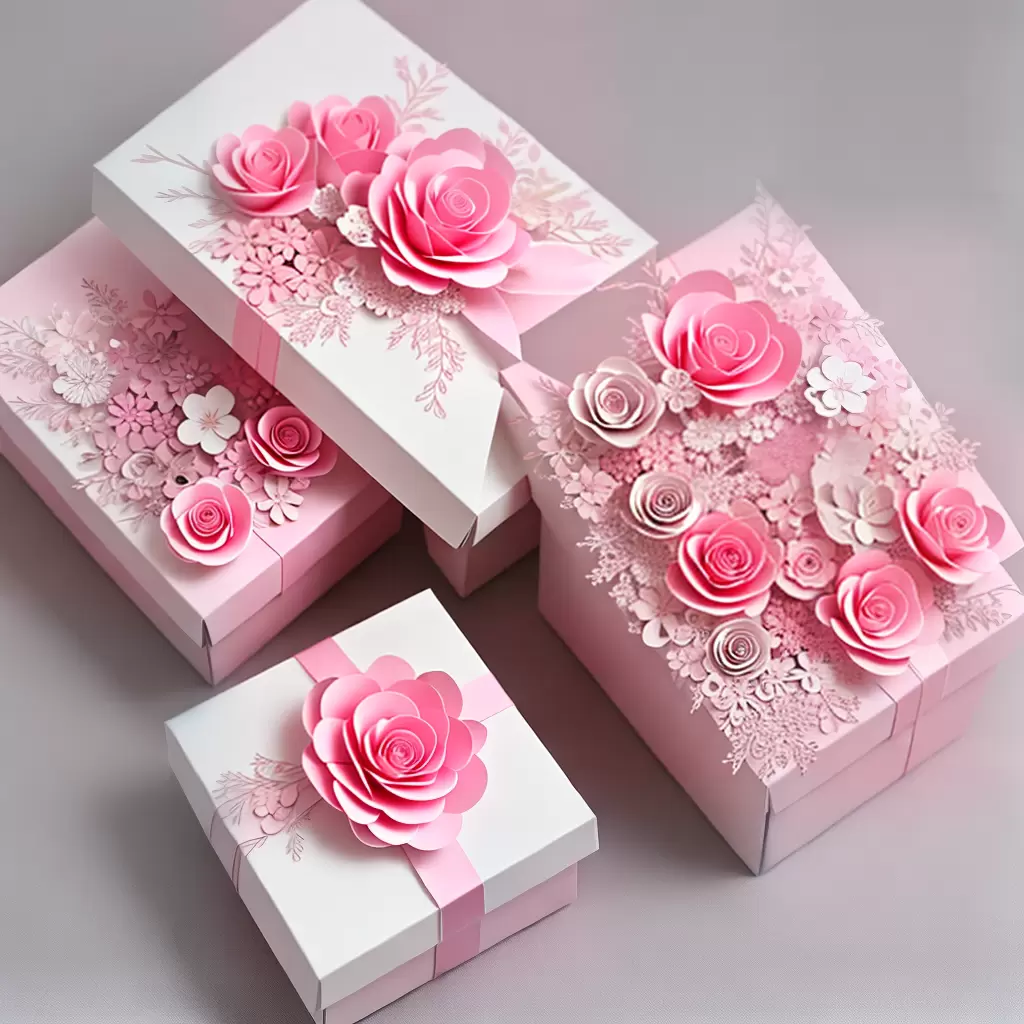 Como FAZER uma caixa de presente com flores de papel 9 Como FAZER uma caixa de presente com flores de papel 8