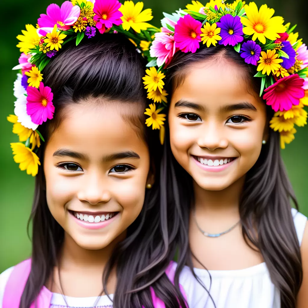 FAÇA uma tiara de flores de tecido para crianças 8
