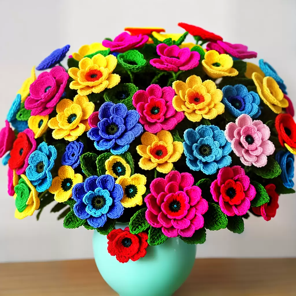 CRIE um lindo vaso de flores de crochê: passo a passo 3 CRIE um lindo vaso de flores de crochê: passo a passo 2