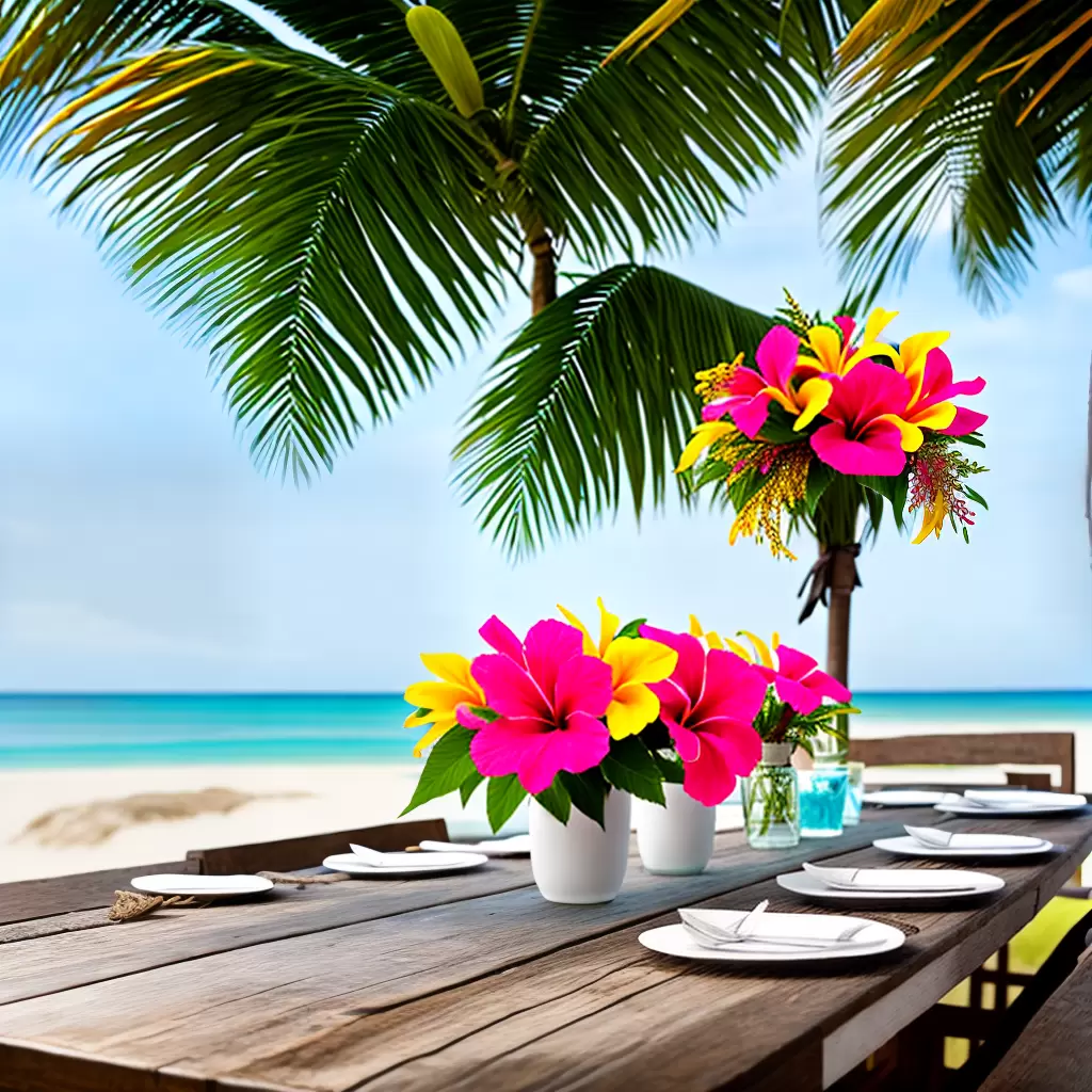 INSPIRAÇÕES de decoração com flores para casamentos na praia 2