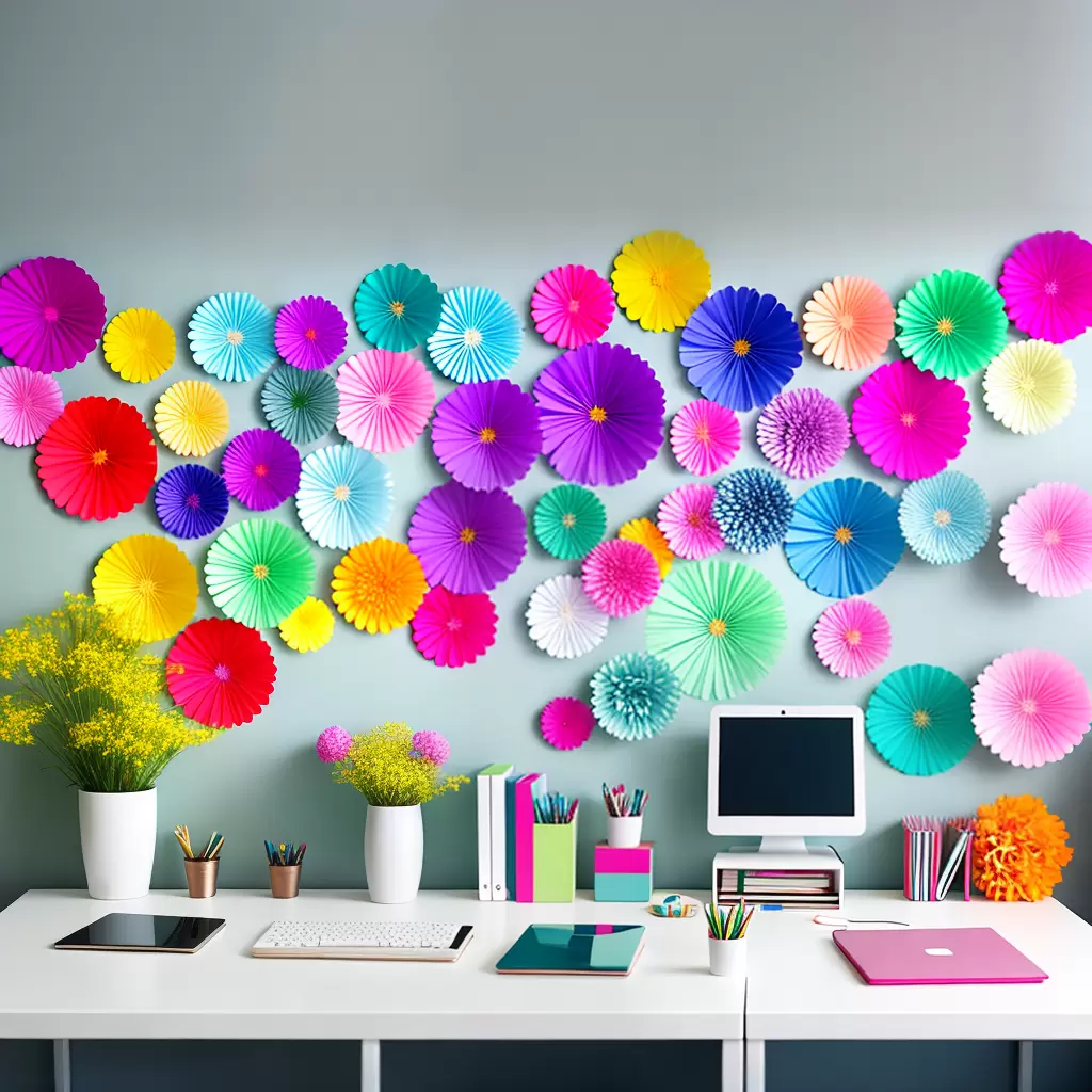Transforme seu ESCRITÓRIO com flores de papel: guia DIY 5 Transforme seu ESCRITÓRIO com flores de papel: guia DIY 4