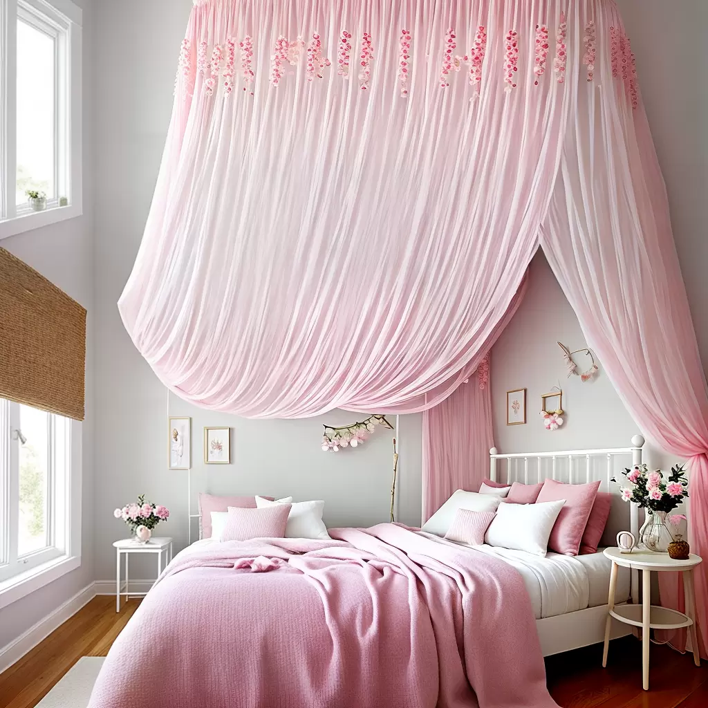 Aprenda a fazer uma CORTINA de flores para o seu quarto 3 Aprenda a fazer uma CORTINA de flores para o seu quarto 2