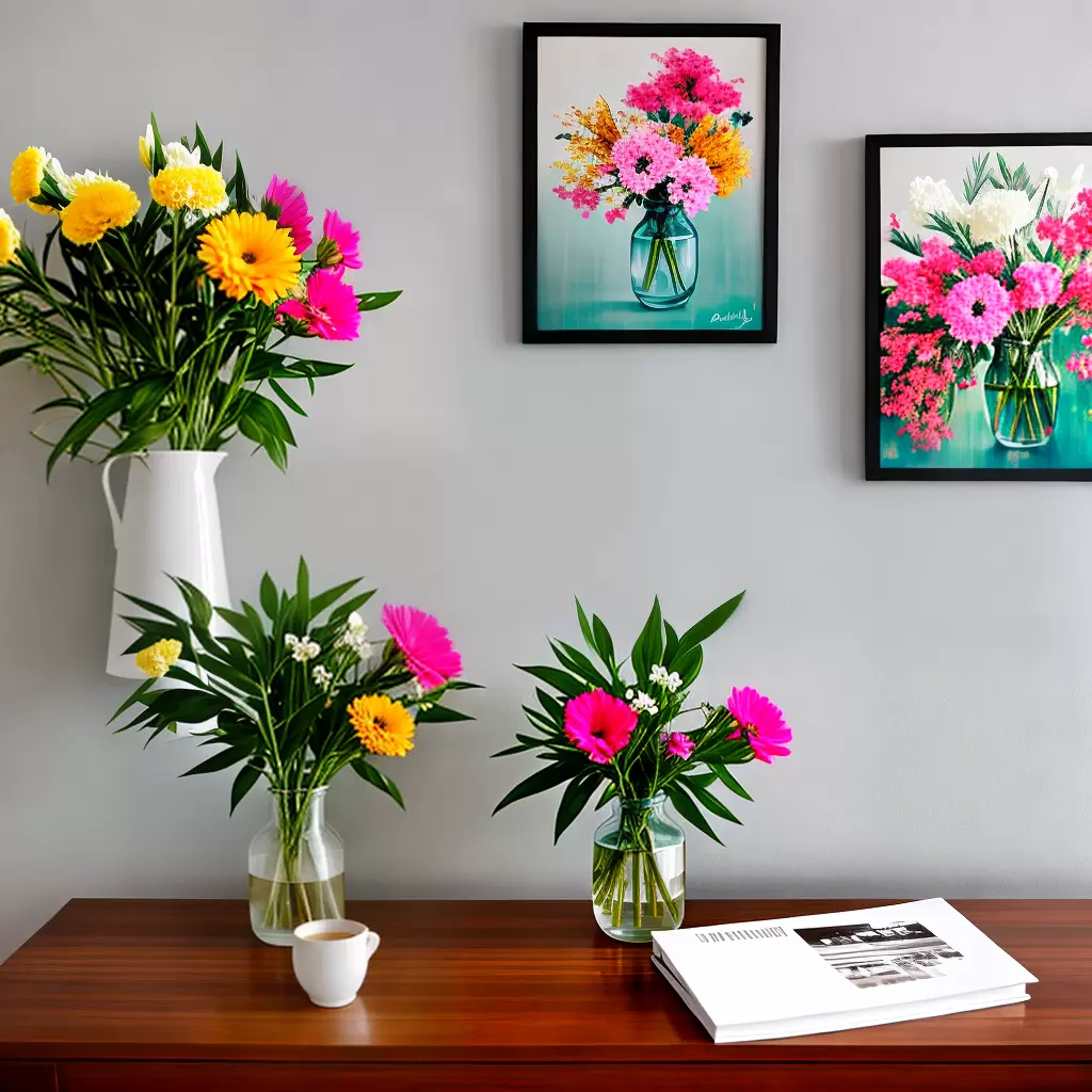 COMO usar flores na decoração de uma sala pequena 9 COMO usar flores na decoração de uma sala pequena 8