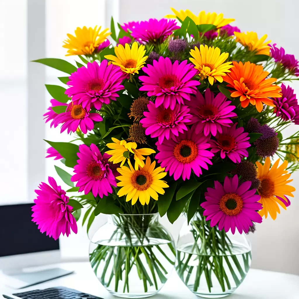 7 ideias de DECORAÇÃO com flores para escritórios 6