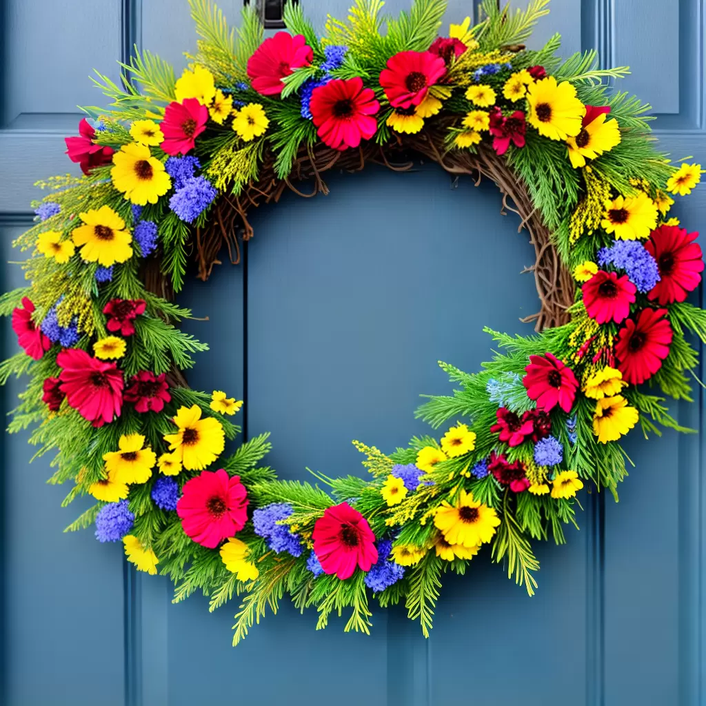 Aprenda a fazer uma COROA de flores para decoração: passo a passo 8