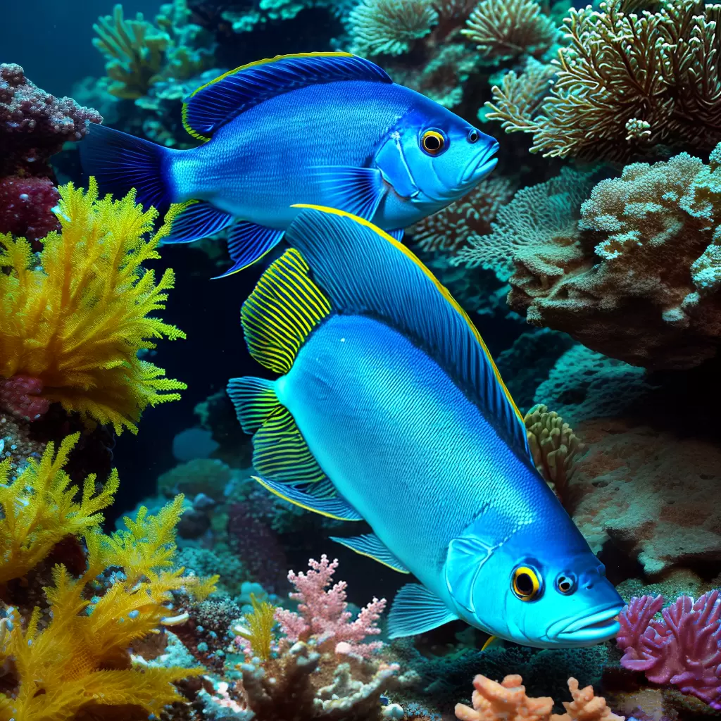 Hypoplectrus puella: Hamlet azul e camuflagem 2