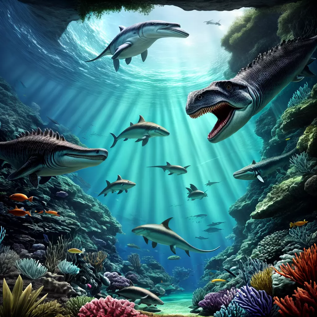 EXPLORE a vida marinha dos dinossauros 8