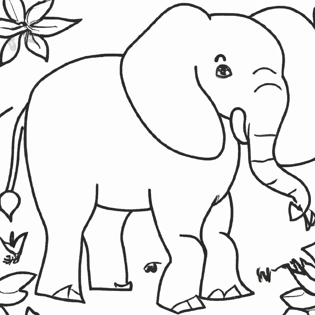 Descubra a Beleza dos Elefantes em Nossas Páginas para Colorir 6