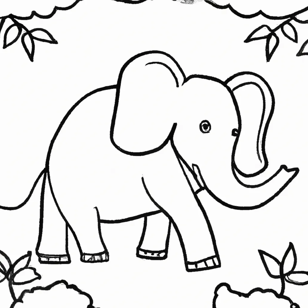 Descubra a Beleza dos Elefantes em Nossas Páginas para Colorir 20