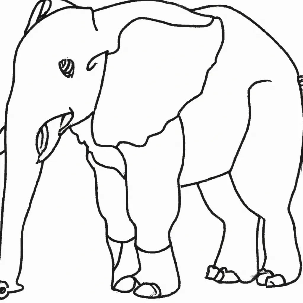 Descubra a Beleza dos Elefantes em Nossas Páginas para Colorir 24