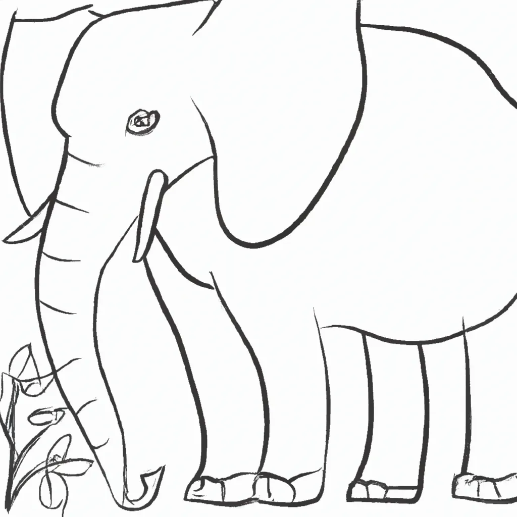 Descubra a Beleza dos Elefantes em Nossas Páginas para Colorir 10