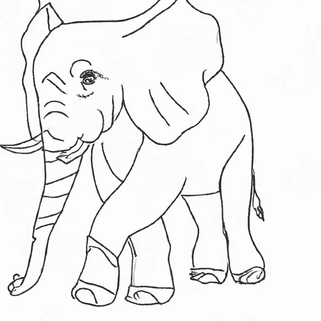 Descubra a Beleza dos Elefantes em Nossas Páginas para Colorir 12