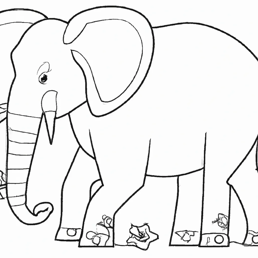 Descubra a Beleza dos Elefantes em Nossas Páginas para Colorir 14