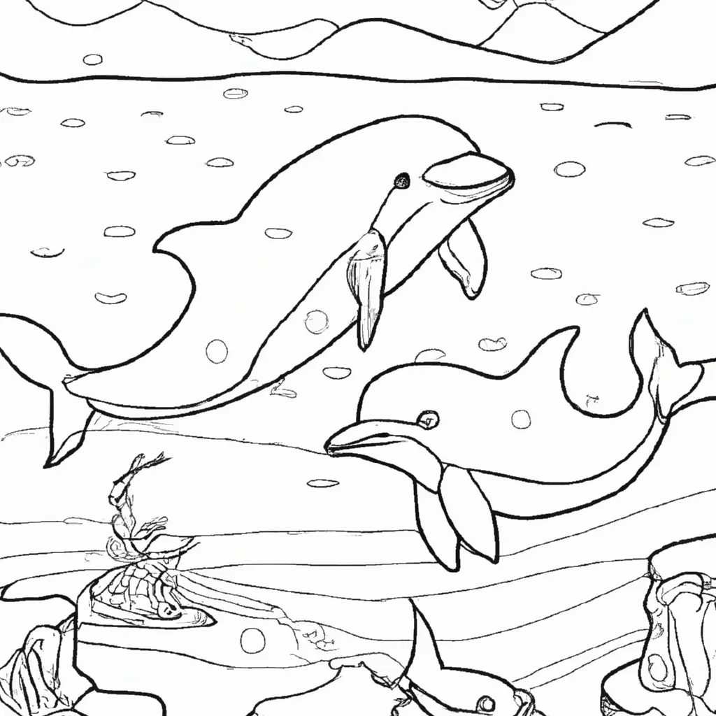 Entre no Mundo Aquático com Desenhos de Golfinhos para Colorir 9 Entre no Mundo Aquático com Desenhos de Golfinhos para Colorir 8