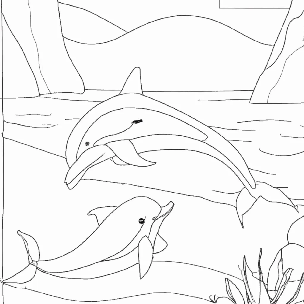 Entre no Mundo Aquático com Desenhos de Golfinhos para Colorir 11 Entre no Mundo Aquático com Desenhos de Golfinhos para Colorir 10