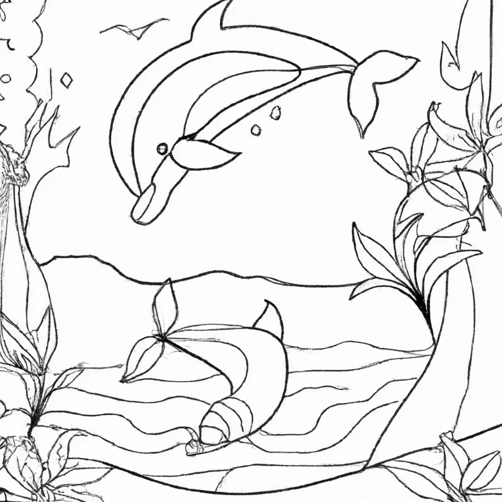 Entre no Mundo Aquático com Desenhos de Golfinhos para Colorir 30 Entre no Mundo Aquático com Desenhos de Golfinhos para Colorir 29