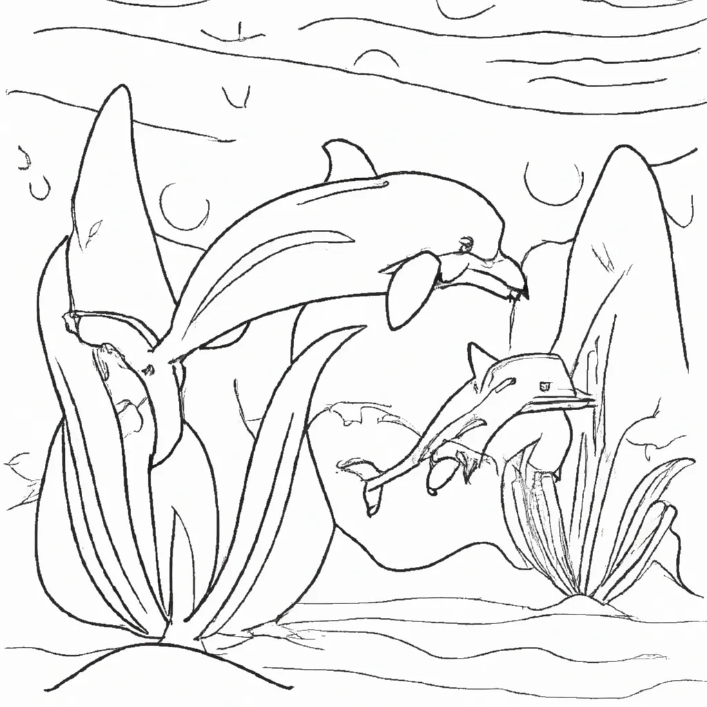 Entre no Mundo Aquático com Desenhos de Golfinhos para Colorir 18 Entre no Mundo Aquático com Desenhos de Golfinhos para Colorir 17