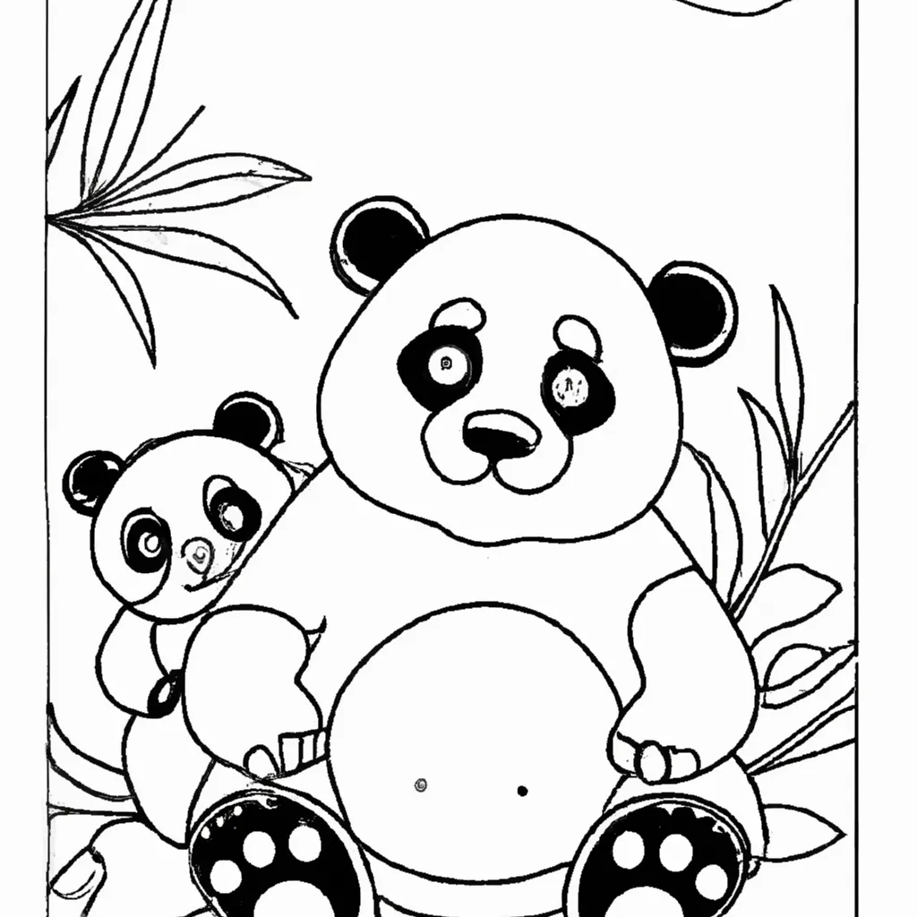 Desfrute da Serenidade com Páginas de Desenhos de Pandas para Colorir 3 Desfrute da Serenidade com Páginas de Desenhos de Pandas para Colorir 2