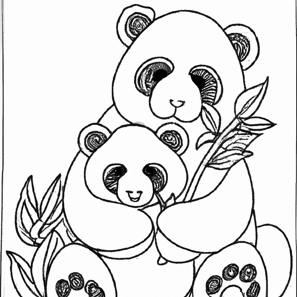 Desfrute da Serenidade com Páginas de Desenhos de Pandas para Colorir 28