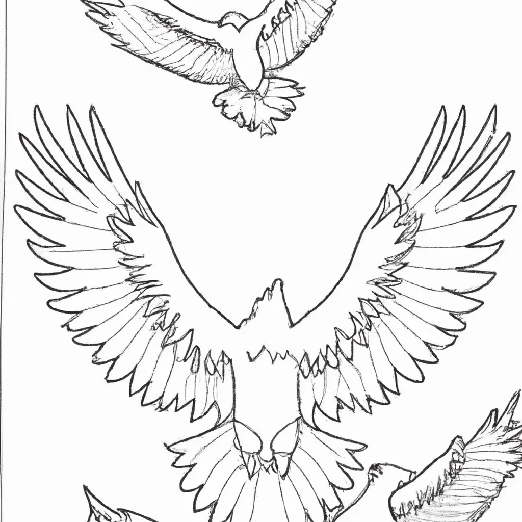 Voe Alto com os Desenhos de Águias para Colorir