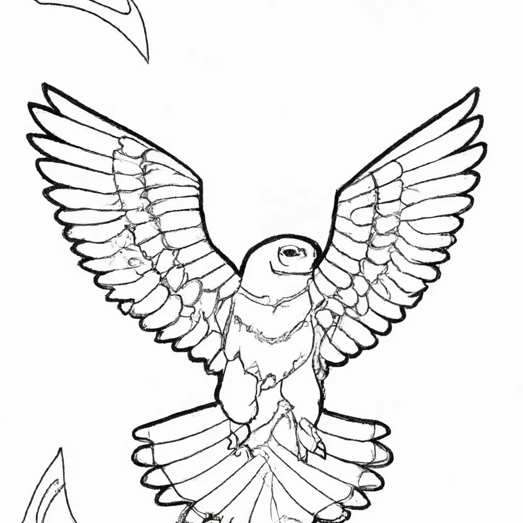 Voe Alto com os Desenhos de Águias para Colorir 2