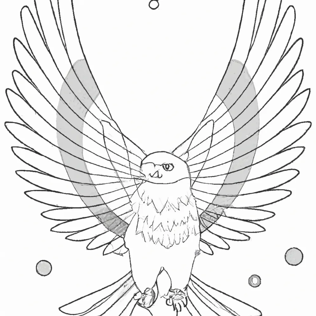 Voe Alto com os Desenhos de Águias para Colorir 24