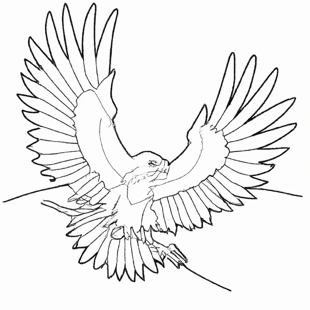 Voe Alto com os Desenhos de Águias para Colorir 4