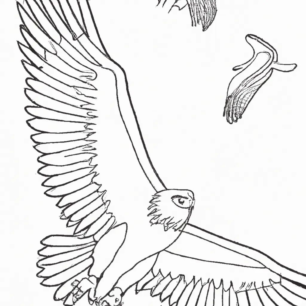 Voe Alto com os Desenhos de Águias para Colorir 8