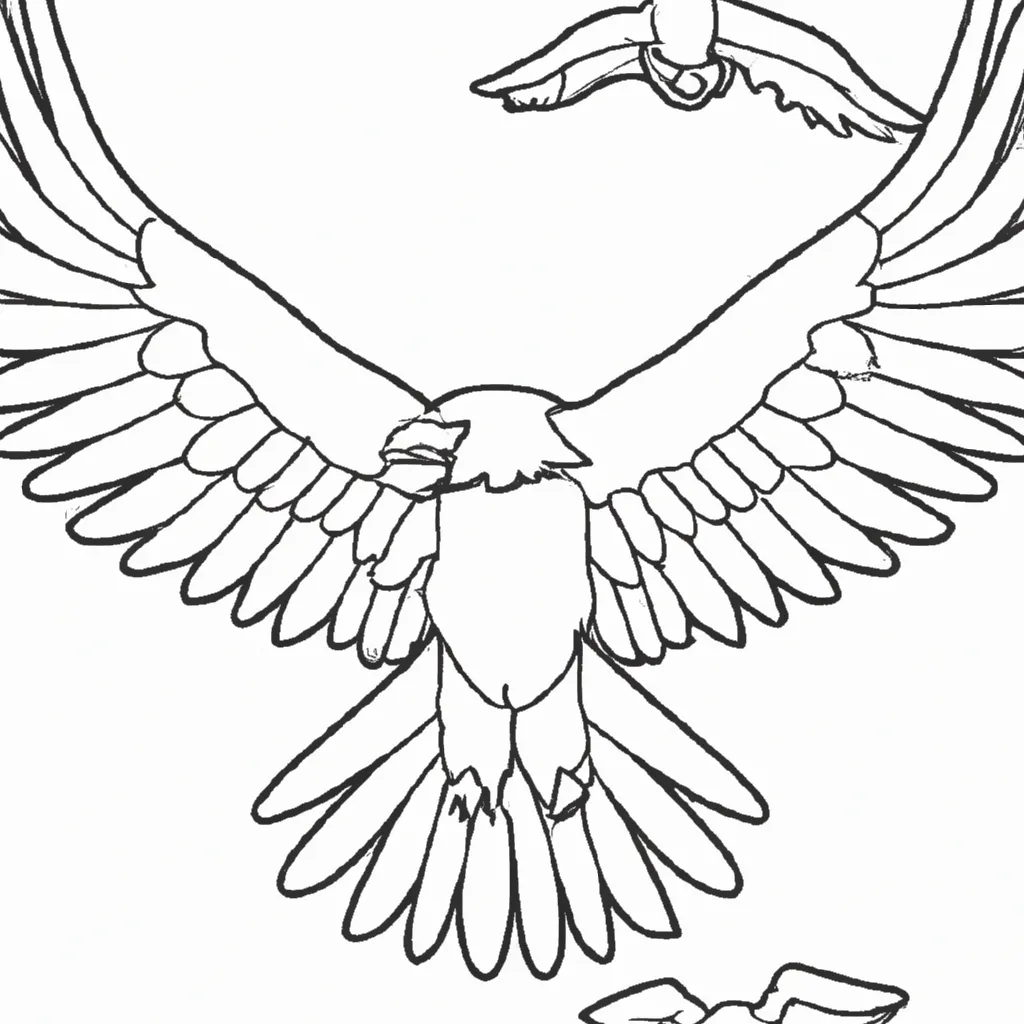 Voe Alto com os Desenhos de Águias para Colorir 22