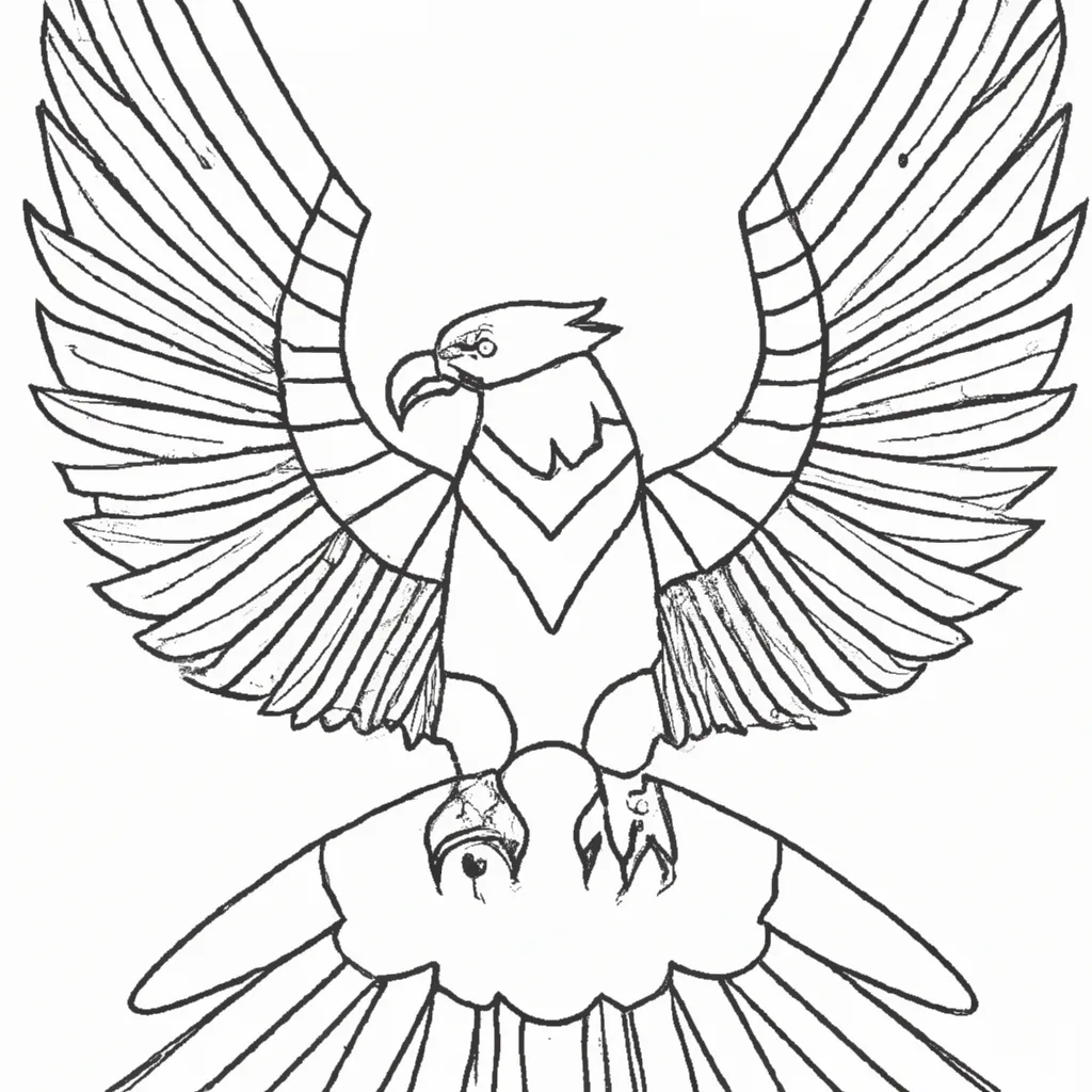 Voe Alto com os Desenhos de Águias para Colorir 12