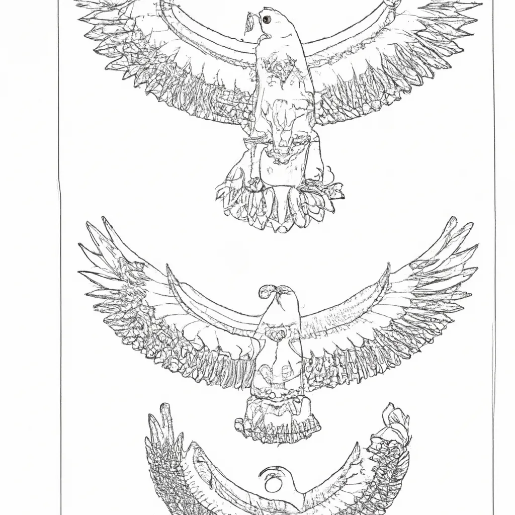 Voe Alto com os Desenhos de Águias para Colorir 16