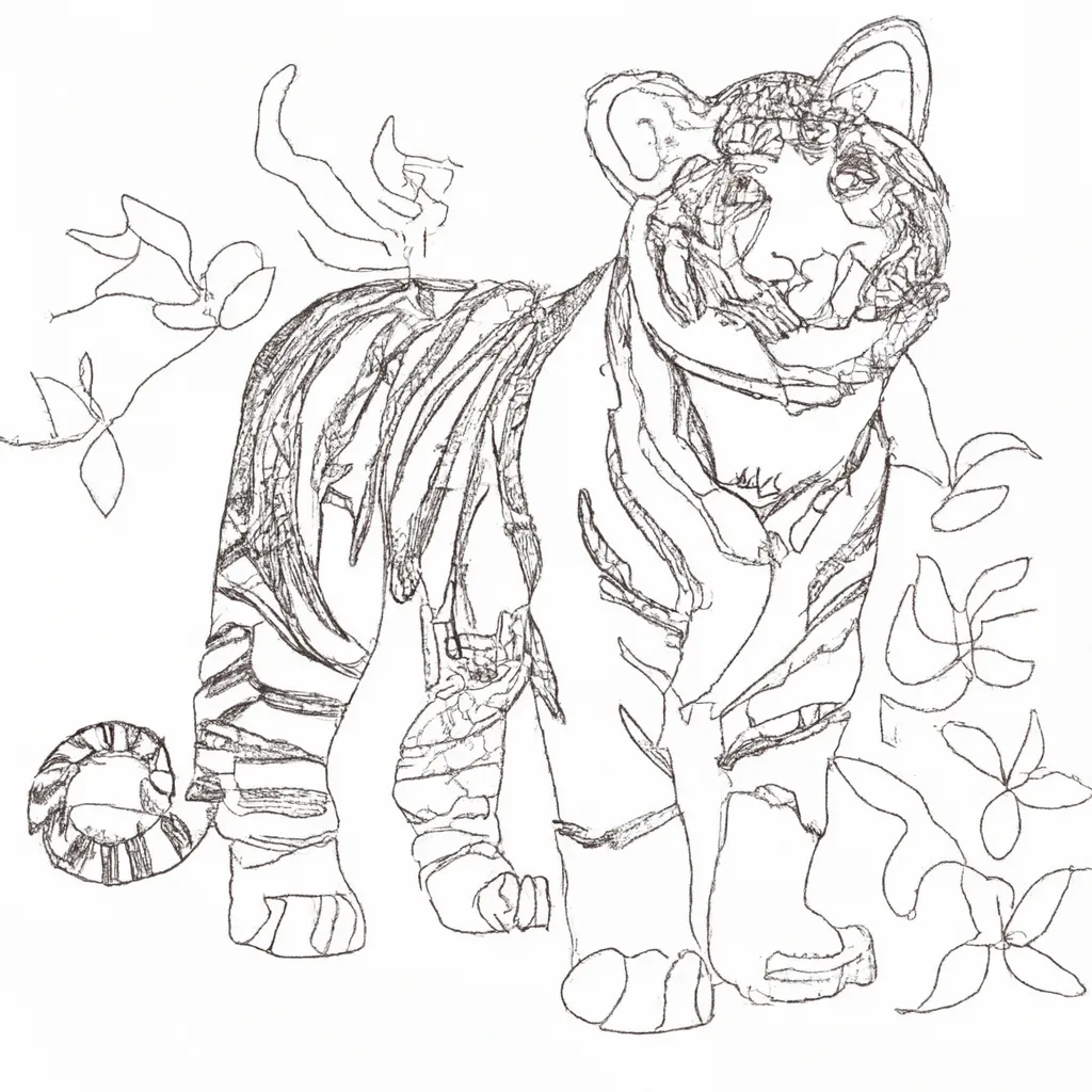 Inspire-se com Nossos Desenhos de Tigres para Colorir 3 Inspire-se com Nossos Desenhos de Tigres para Colorir 2