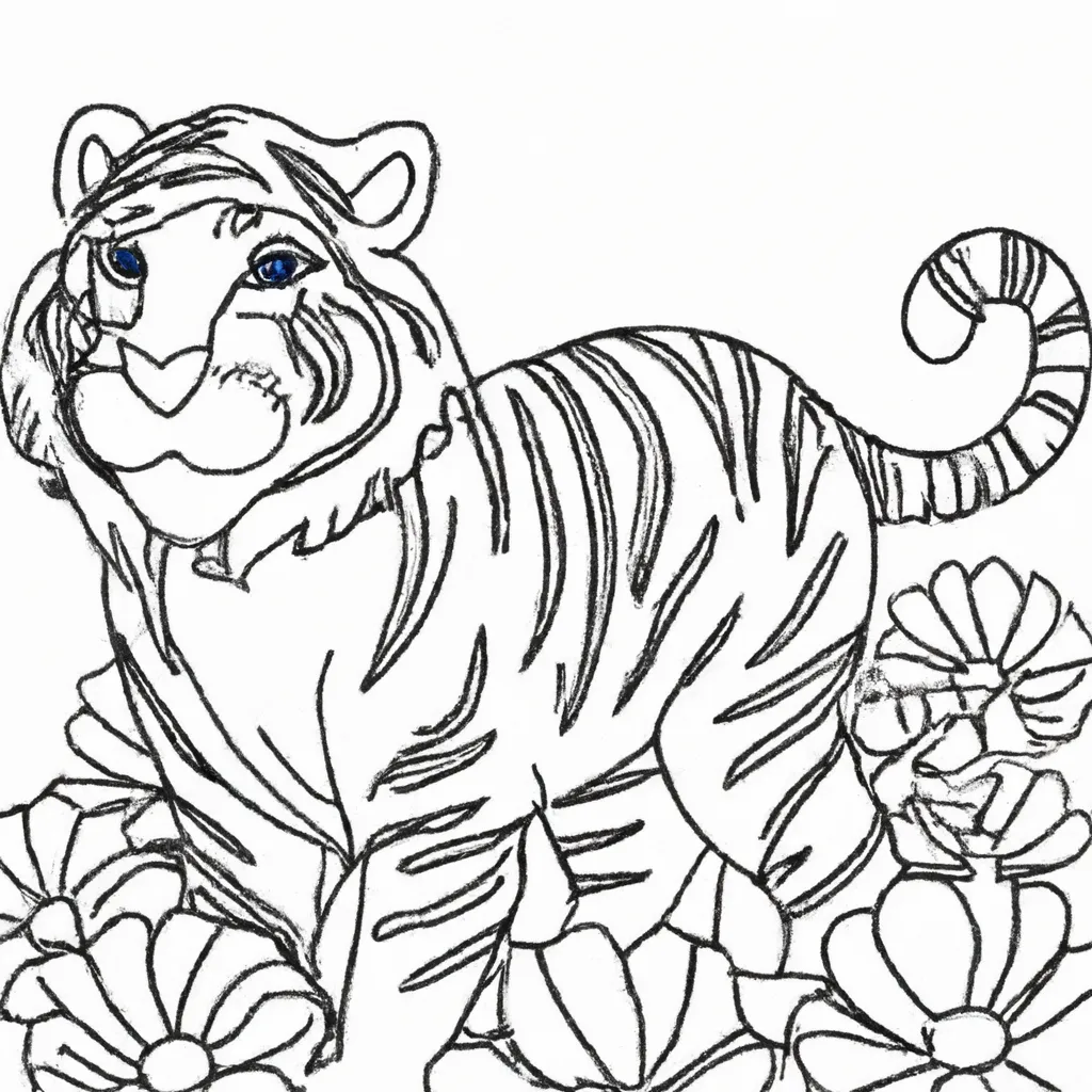 Inspire-se com Nossos Desenhos de Tigres para Colorir 11 Inspire-se com Nossos Desenhos de Tigres para Colorir 10