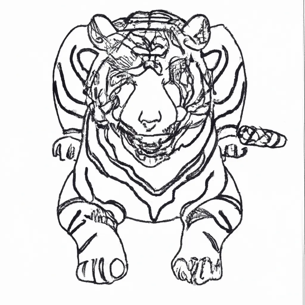 Inspire-se com Nossos Desenhos de Tigres para Colorir 28