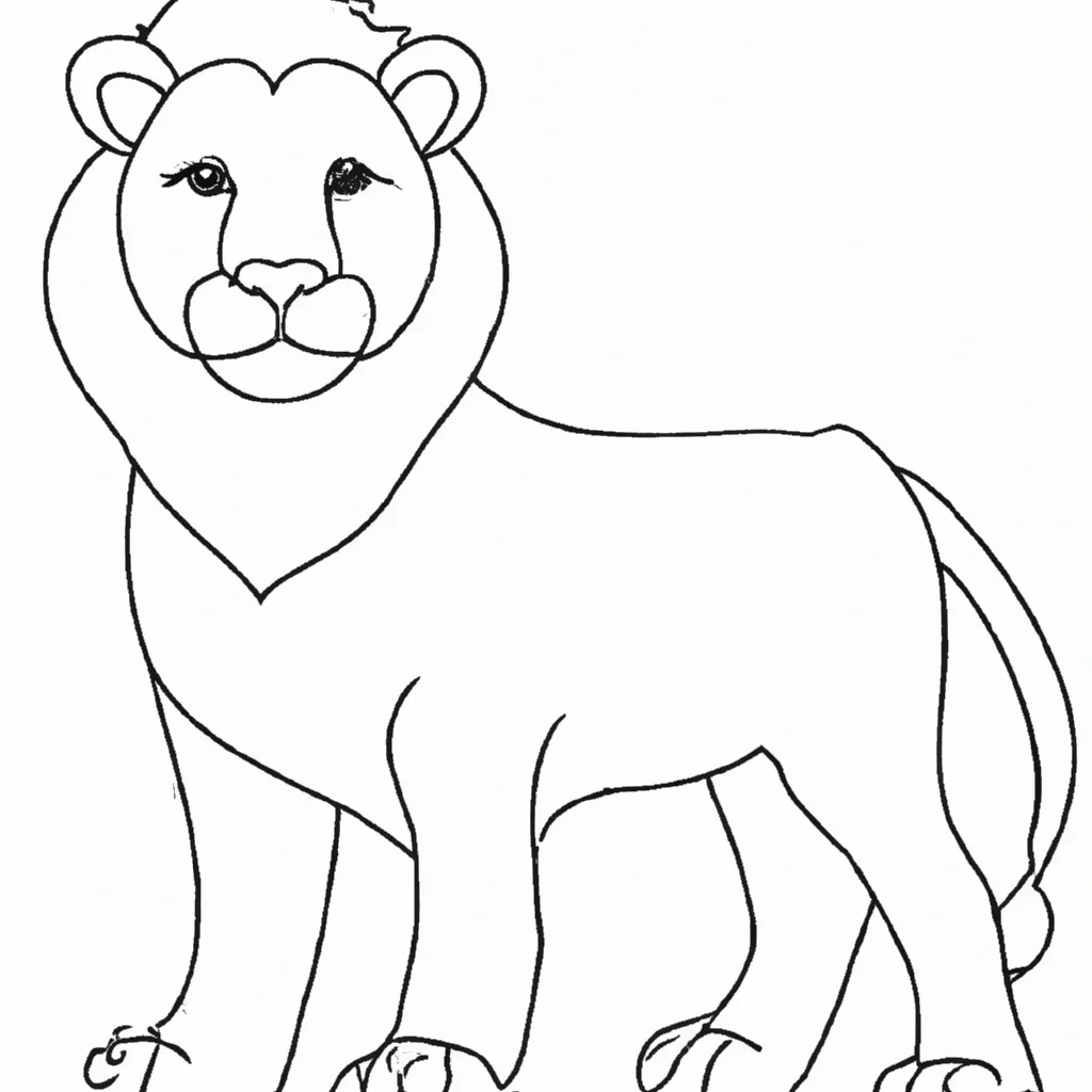 Uma Aventura Selvagem: Desenhos de Leões para Colorir