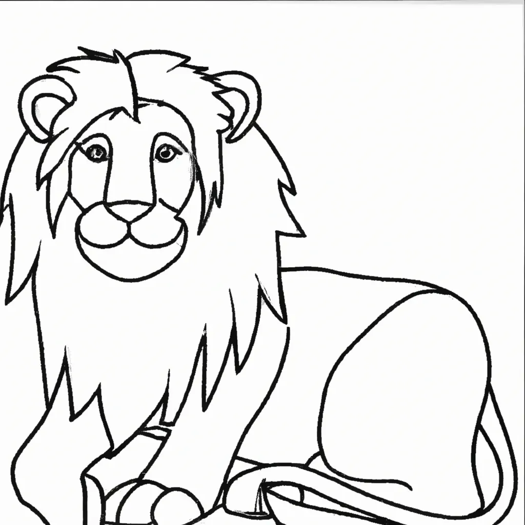 Uma Aventura Selvagem: Desenhos de Leões para Colorir 2