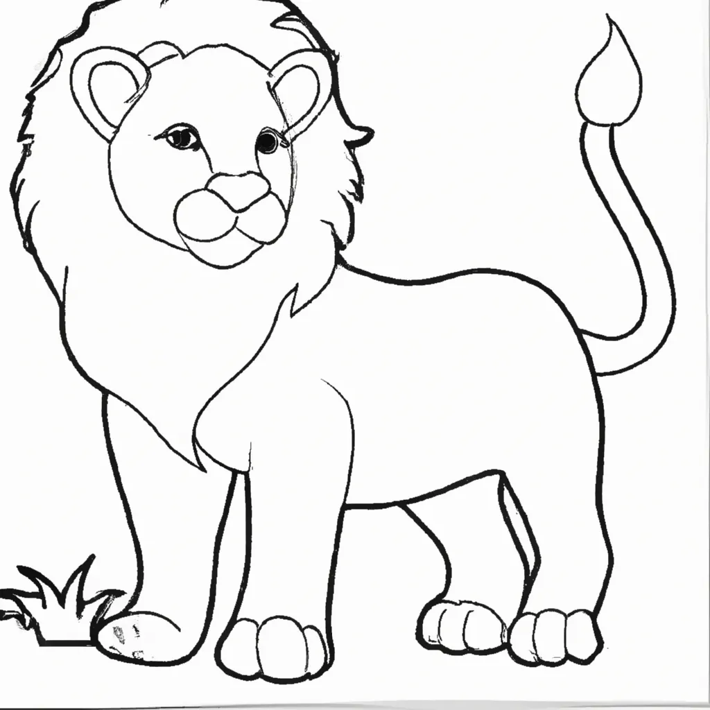 Uma Aventura Selvagem: Desenhos de Leões para Colorir 20