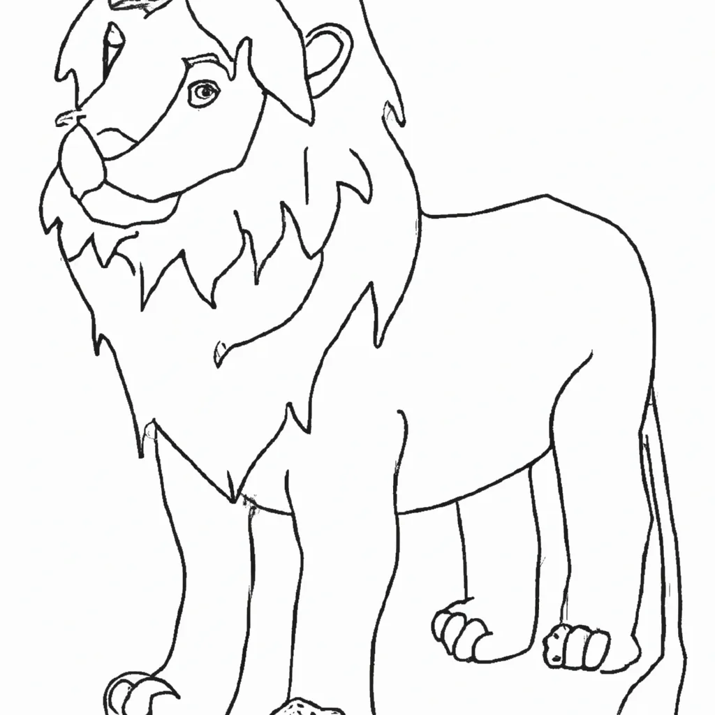 Uma Aventura Selvagem: Desenhos de Leões para Colorir 24