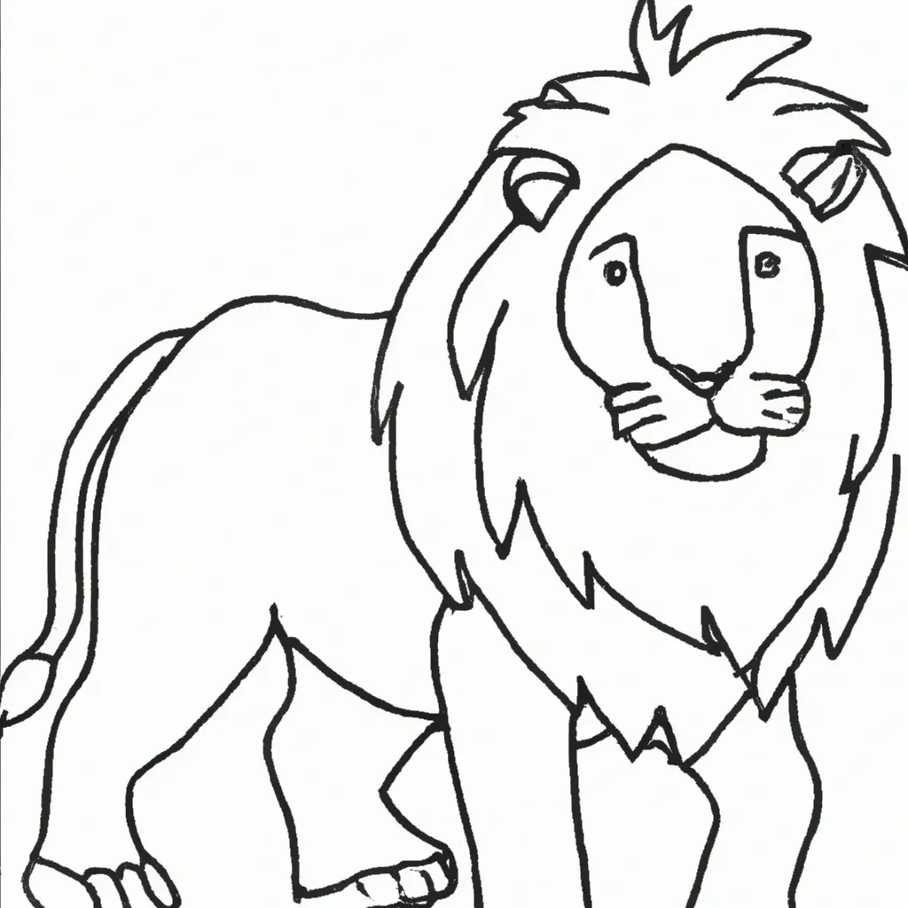 Uma Aventura Selvagem: Desenhos de Leões para Colorir 4