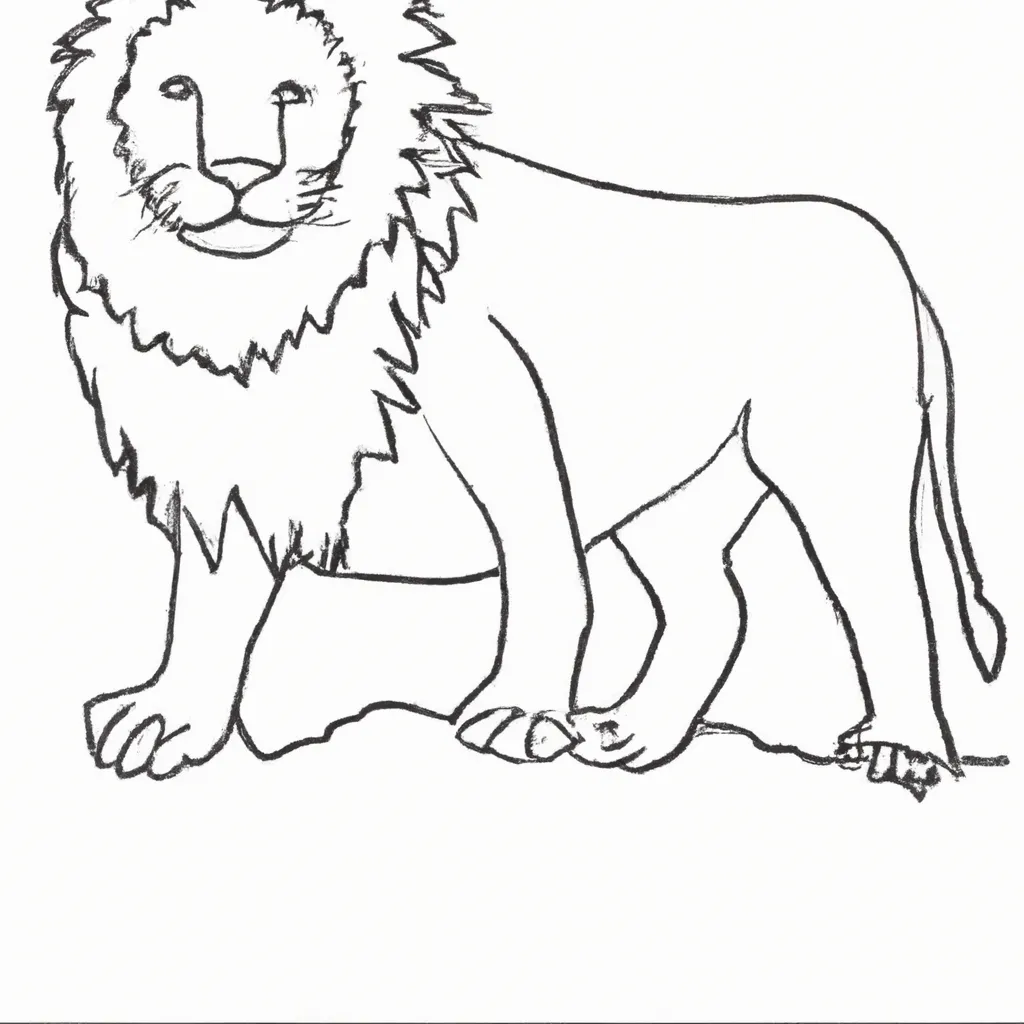 Uma Aventura Selvagem: Desenhos de Leões para Colorir 18