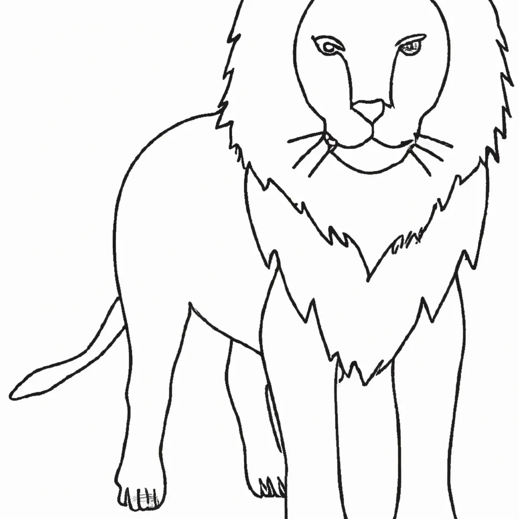 Uma Aventura Selvagem: Desenhos de Leões para Colorir 28