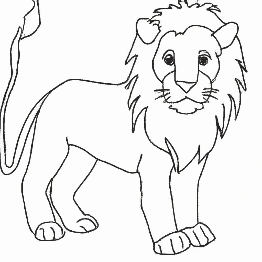 Uma Aventura Selvagem: Desenhos de Leões para Colorir 12