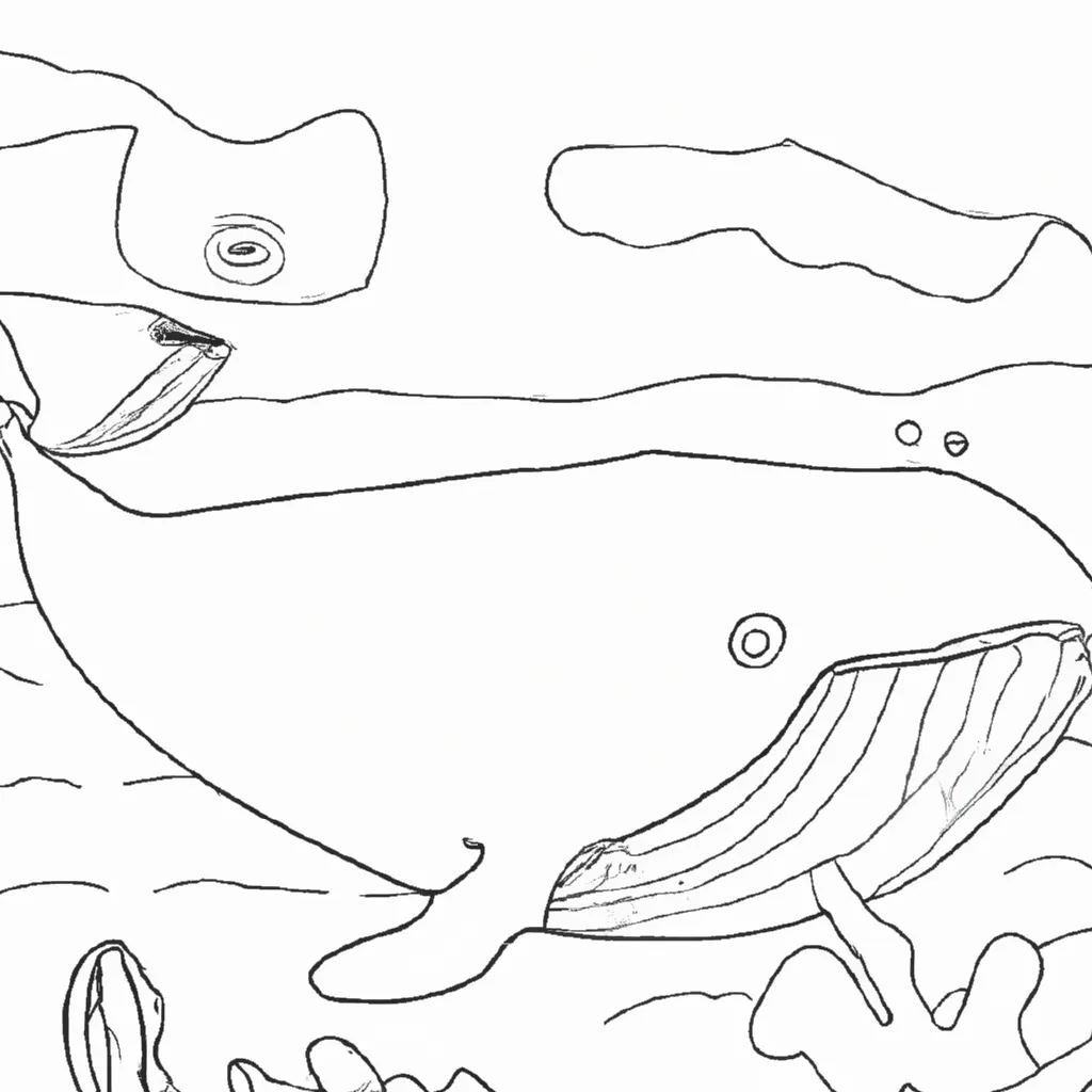 Experiência Subaquática: Desenhos de Baleias para Colorir 28