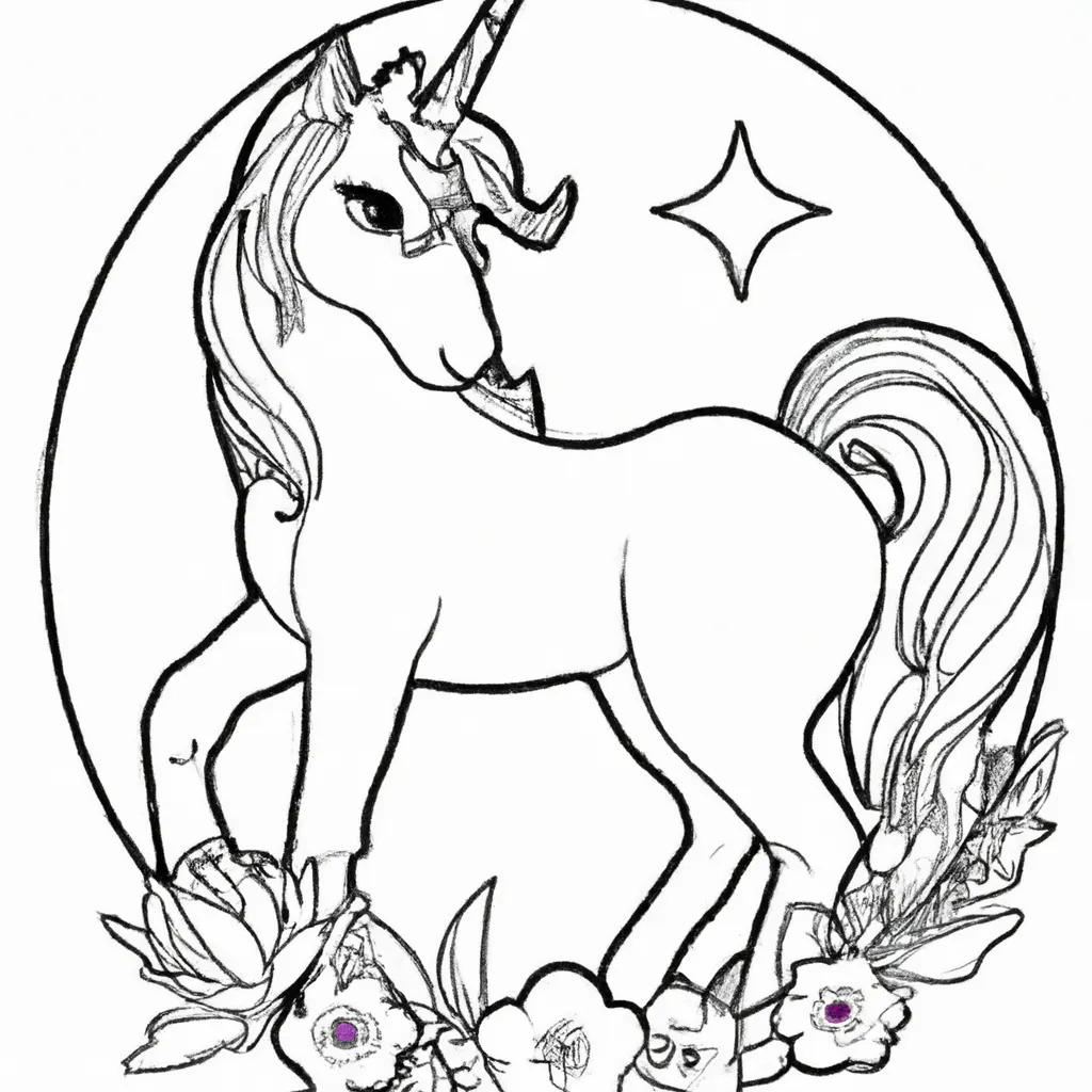 Desperte Sua Imaginação com Desenhos de Unicórnios para Colorir 6