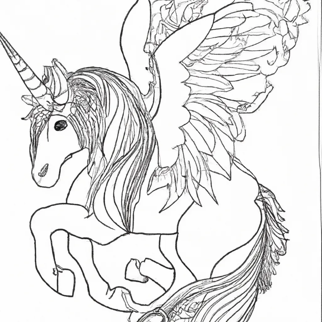 Desperte Sua Imaginação com Desenhos de Unicórnios para Colorir 24