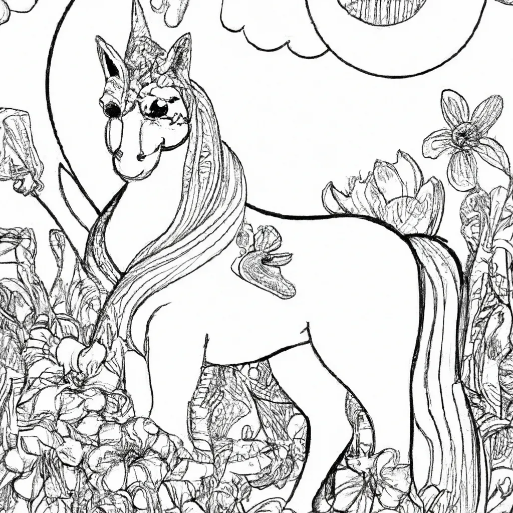 Desperte Sua Imaginação com Desenhos de Unicórnios para Colorir 8