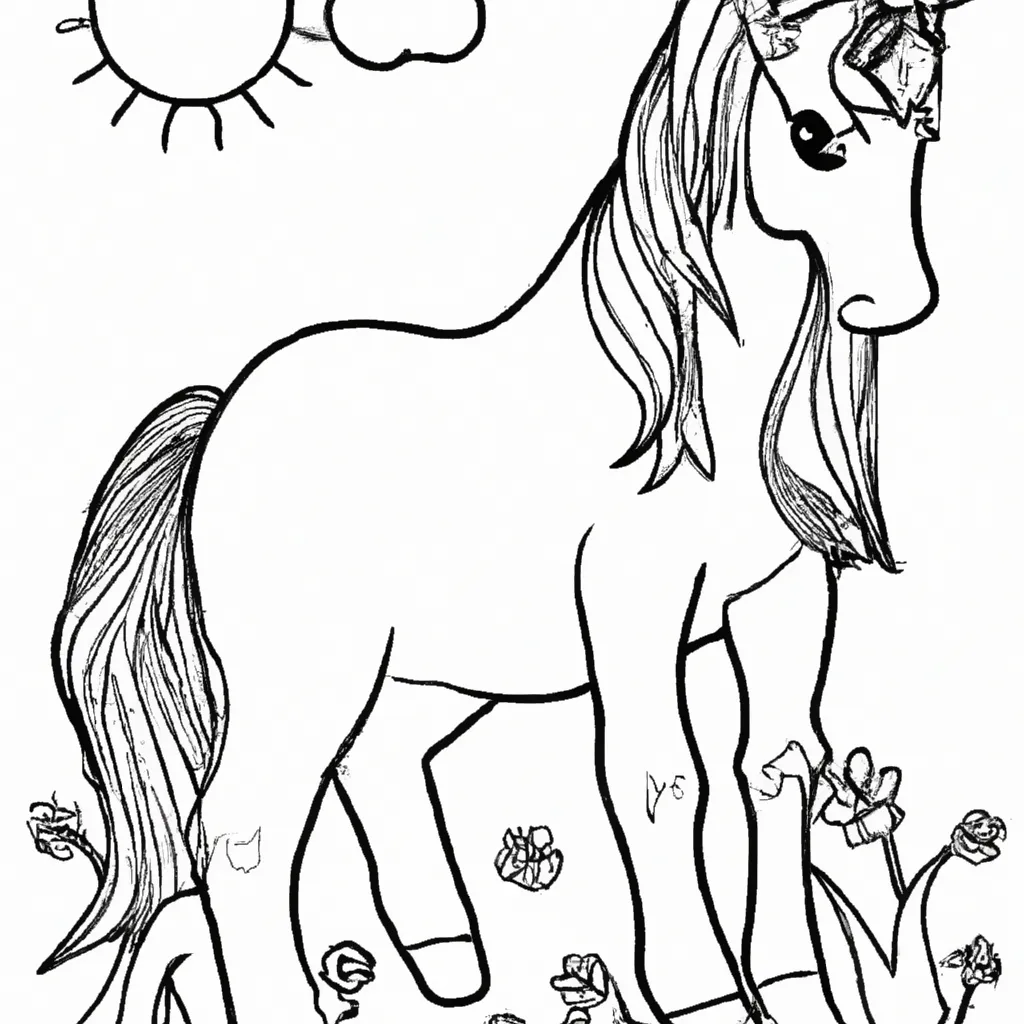 Desperte Sua Imaginação com Desenhos de Unicórnios para Colorir 10